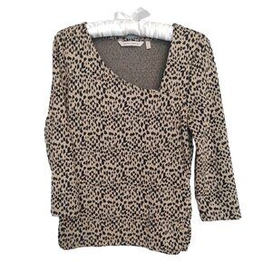 Soft Surroundings Aneesha Leopard long sleeve shirt